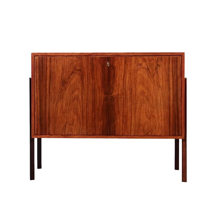 Bar cabinet, brown rosewood, Denmark, 1970s.