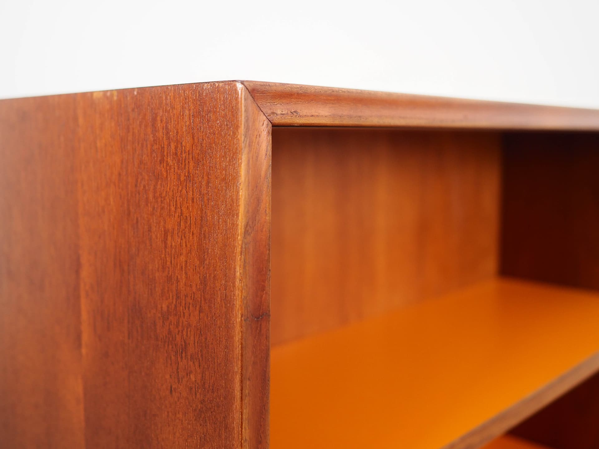 Regał, teak brązowy czerwony, Niemcy, lata 70. - 325069