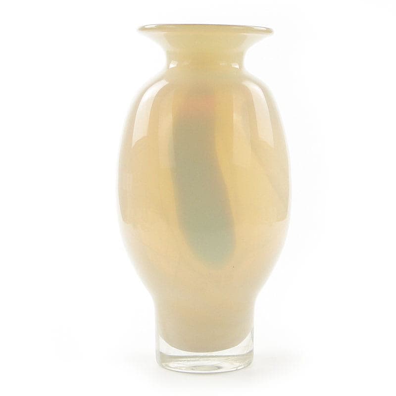 Vase Cyntia, colored glass beige red transparent, by Z. Horbowy, Huta Szkła Inwald, Poland, 1970s - 325081