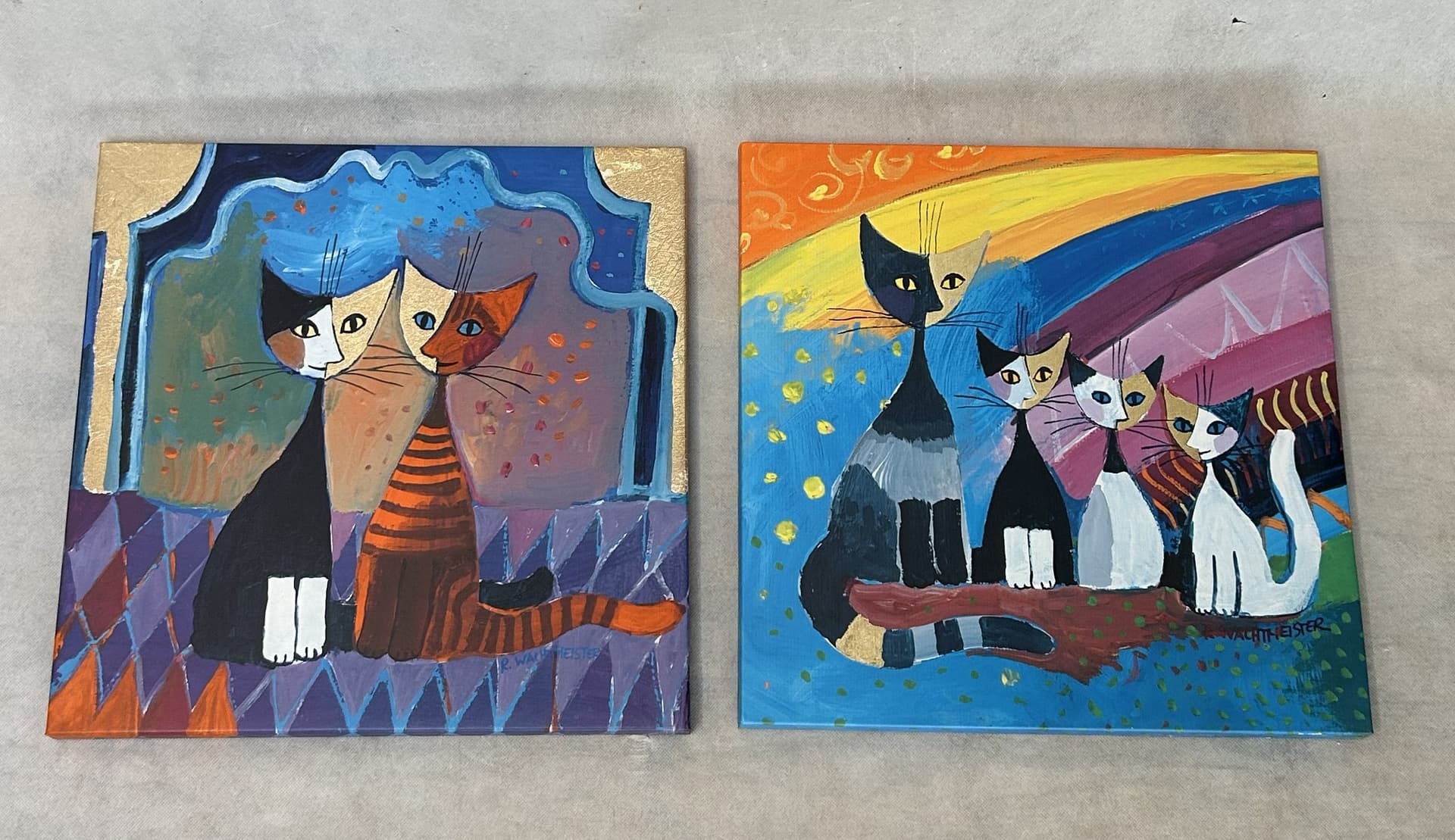 Set of Two Prints, multicolor paper, 1980s. - 325097