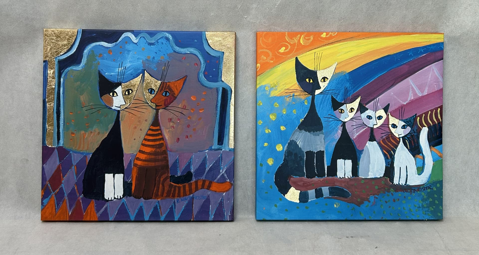 Set of Two Prints, multicolor paper, 1980s. - 325099