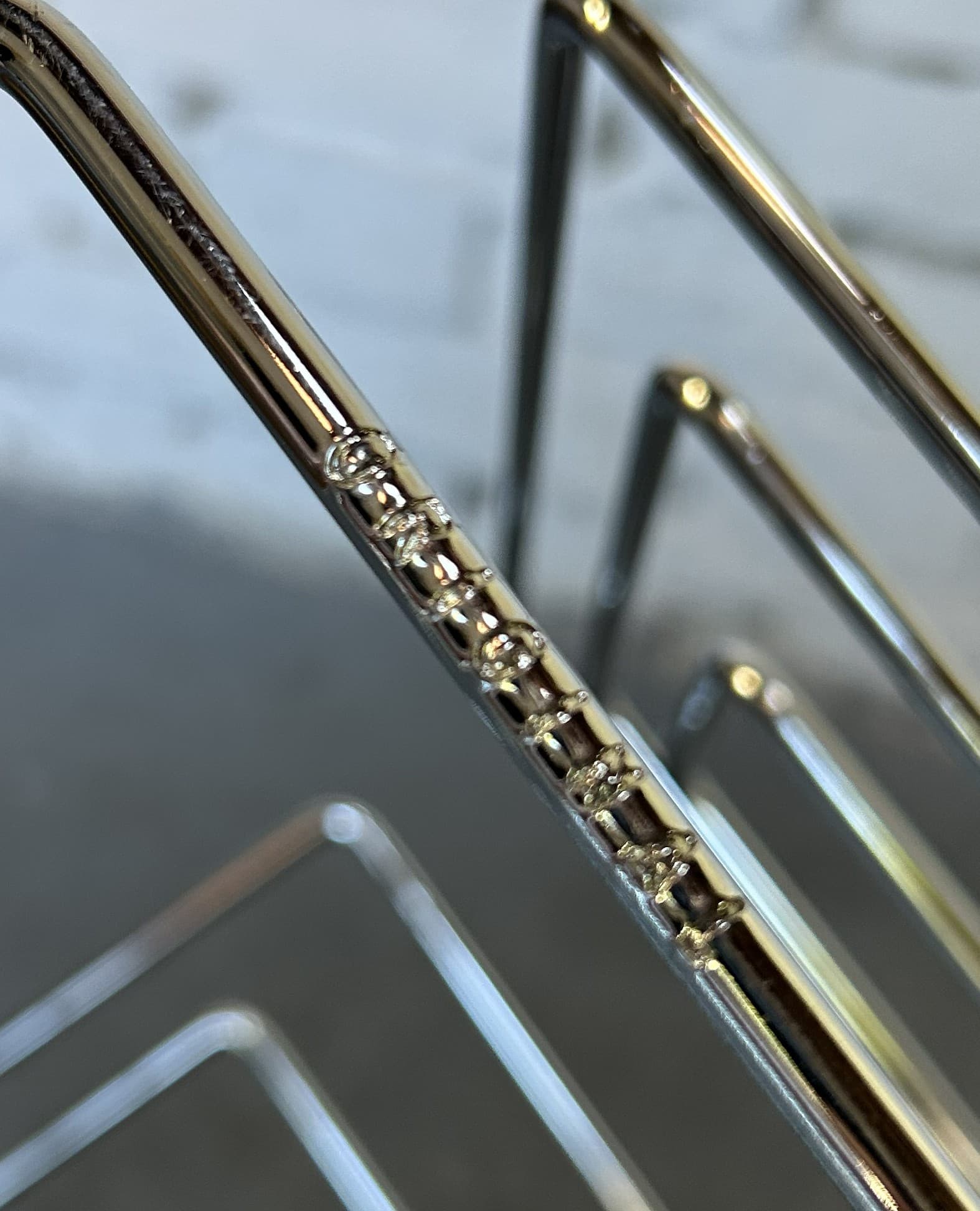 Magazine Rack TMP, silver chrome, by W. Glaeser, Thomas Merlo & Partner, 1980s. - 325122