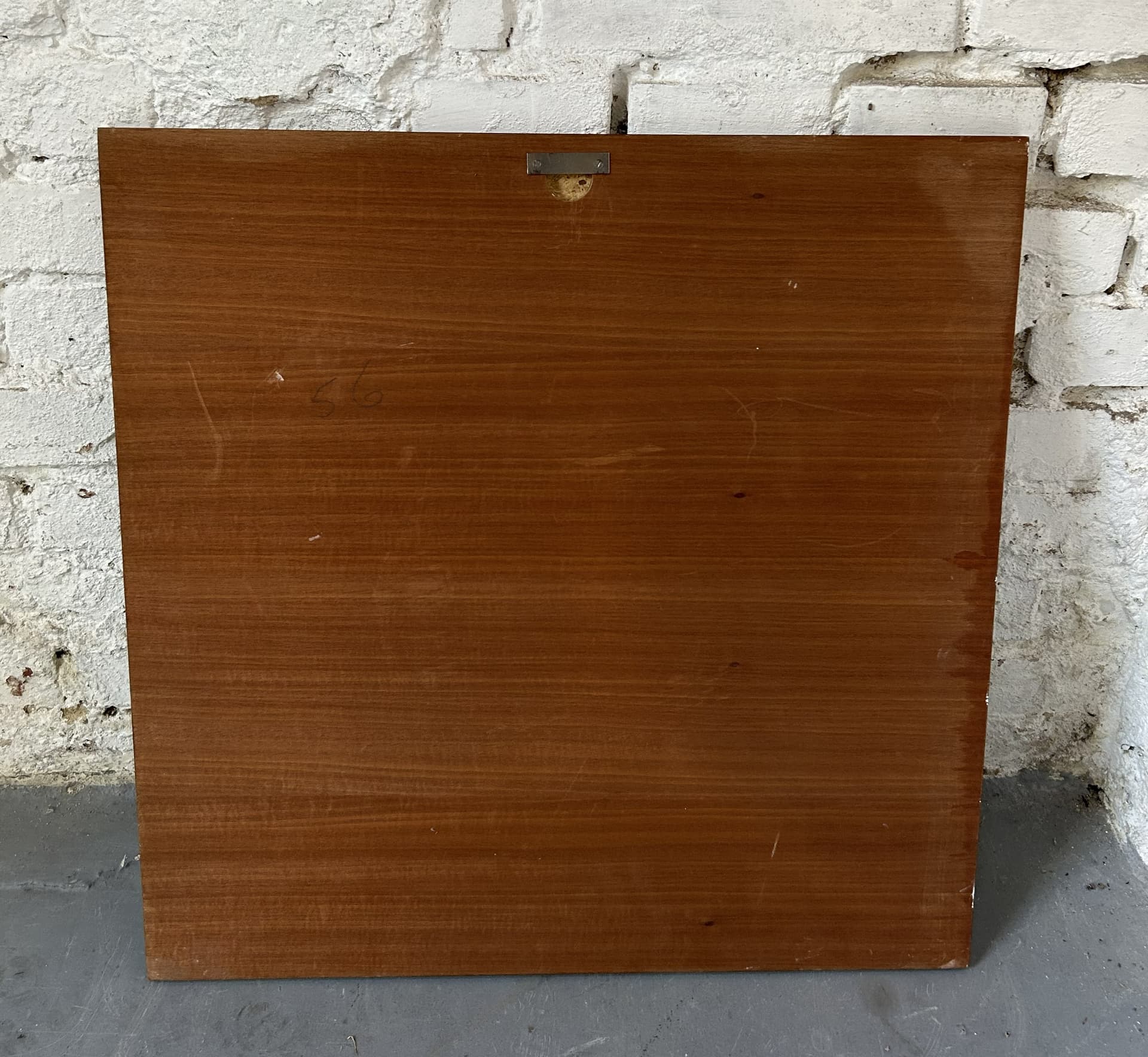 Square mirror, brown teak, 1960s - 325128