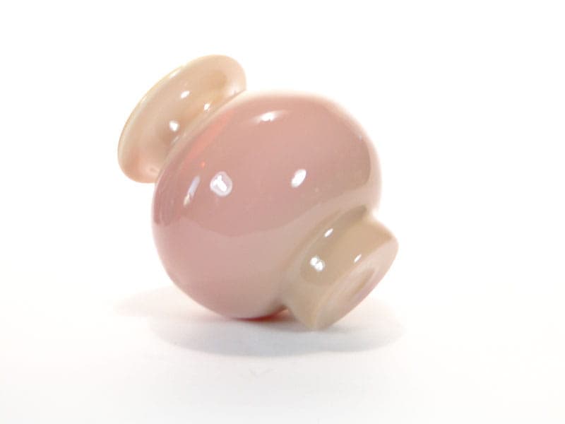 Vase Cyntia, pink beige soda-lime glass, by Z. Horbowy, Huta Szkła Inwald, Poland, 1970s - 325143