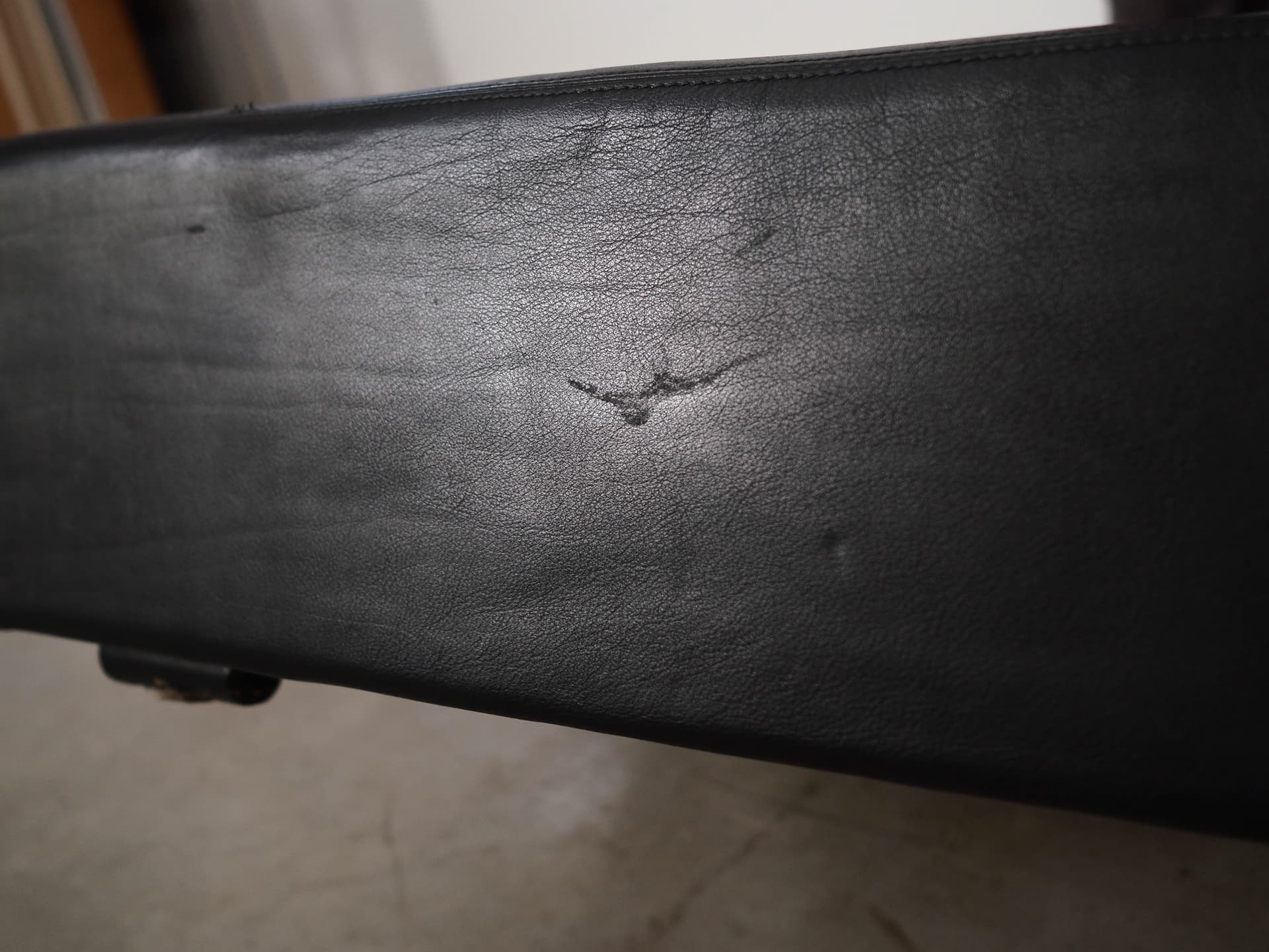 Sofa modułowa, skóra czarna, Włochy, lata 70. - 325243