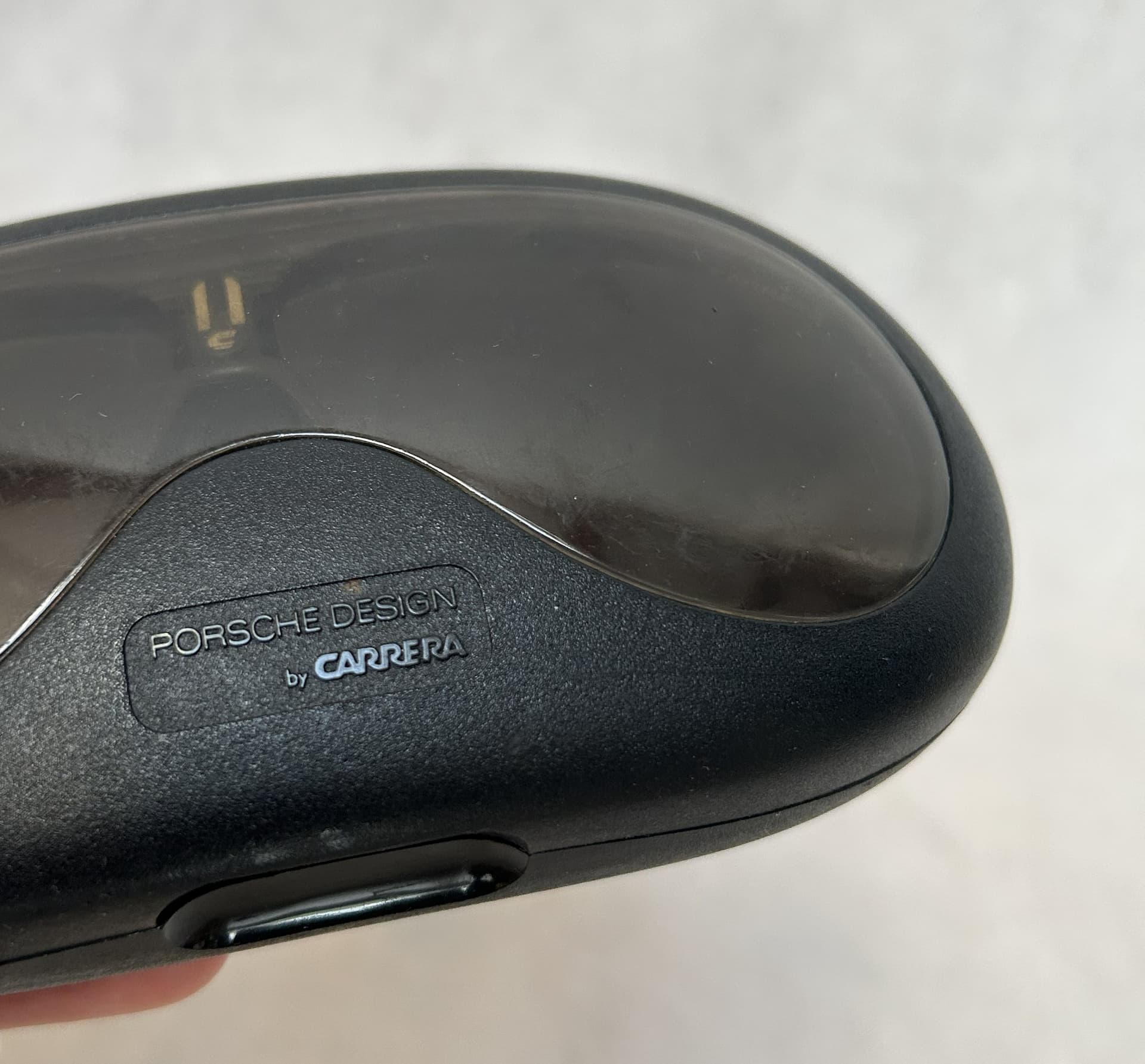 Okulary przeciwsłoneczne Carrera Porsche Design, plastik czarny, złote akcenty, lata 80. - 325274