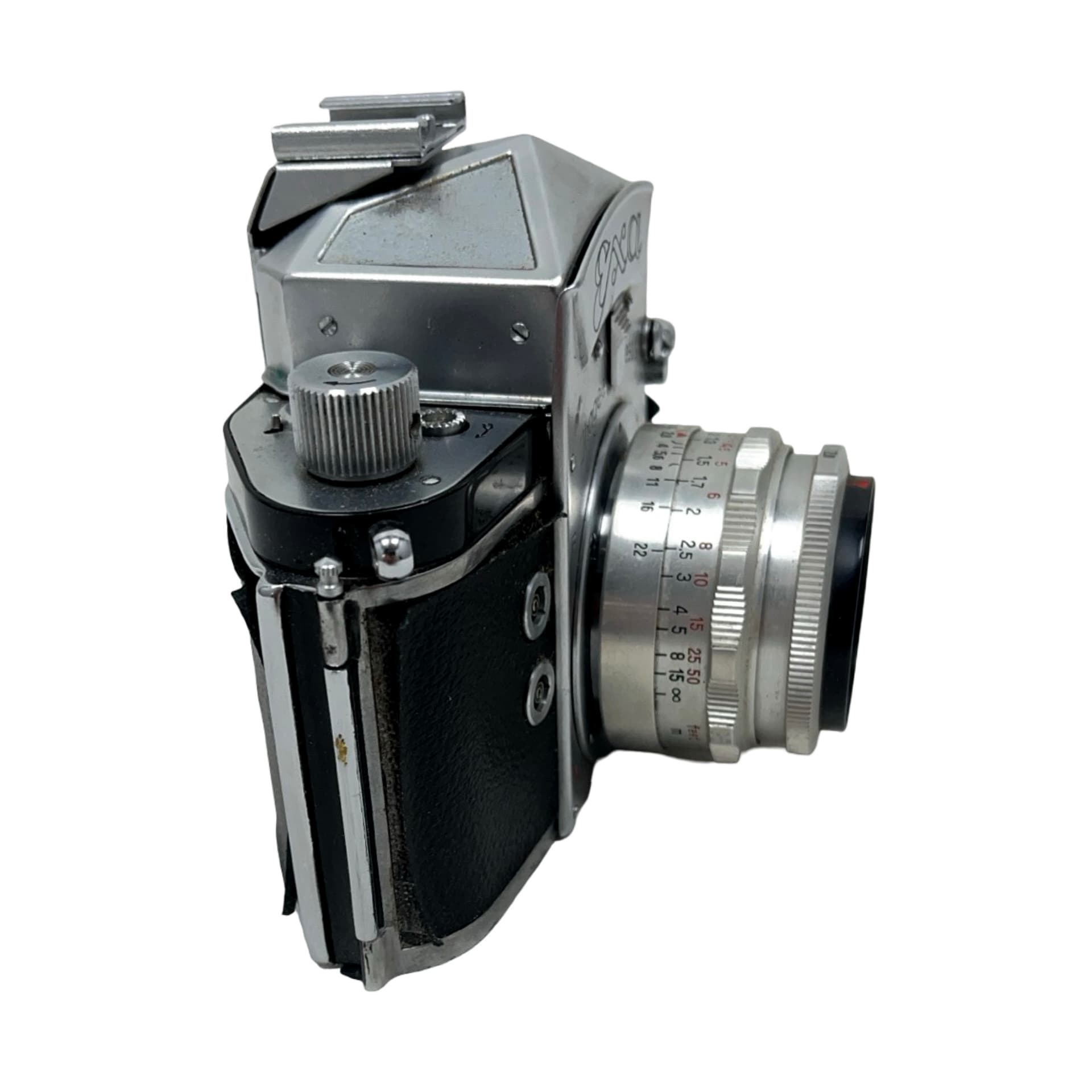 Camera Exa, silver black, metal leather, Germany, 1950s - 325361