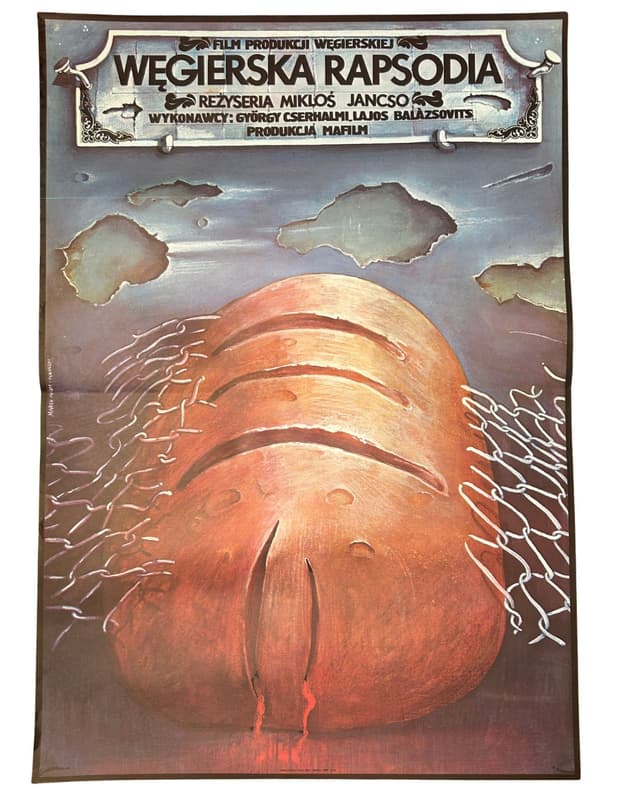 Film Poster Hungarian Rhapsody, paper, by M. Płoza Doliński, Poland, 1970s. - DIMENSION