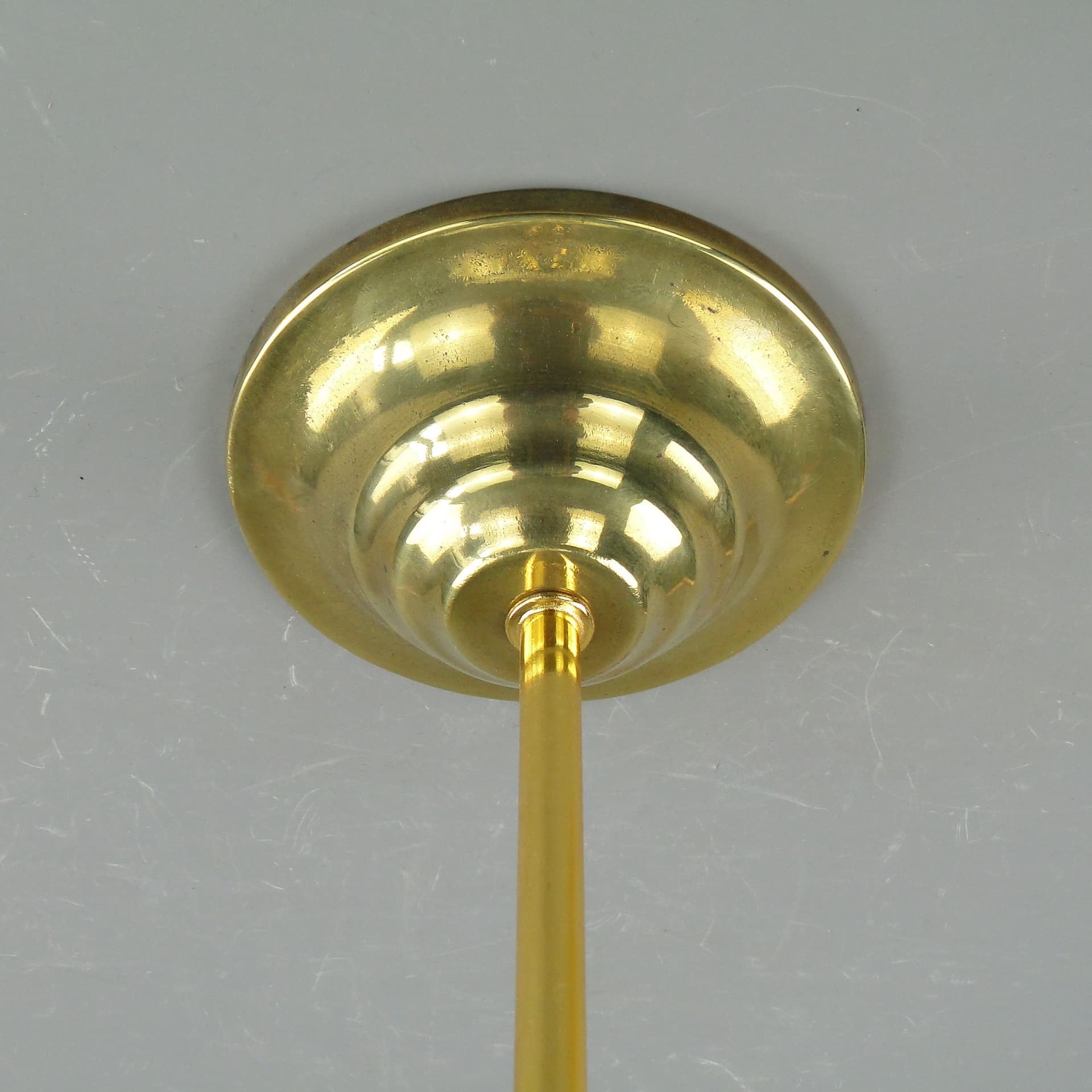 Pendant lamp Art Deco, transparent glass, Poland, 1920s. - 2609