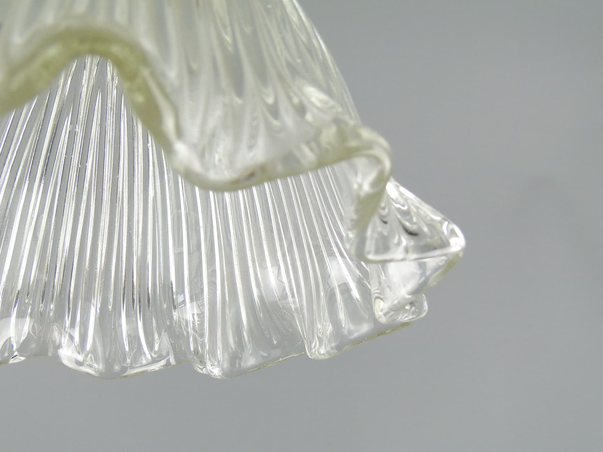 Pendant lamp Art Deco, transparent glass, Poland, 1920s. - 2607