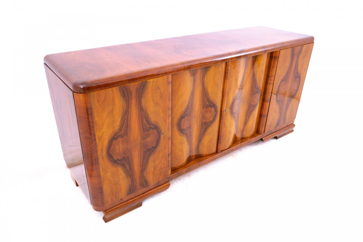 Sideboard Art Deco, brown, wood, Poland, 1940s. - 325622