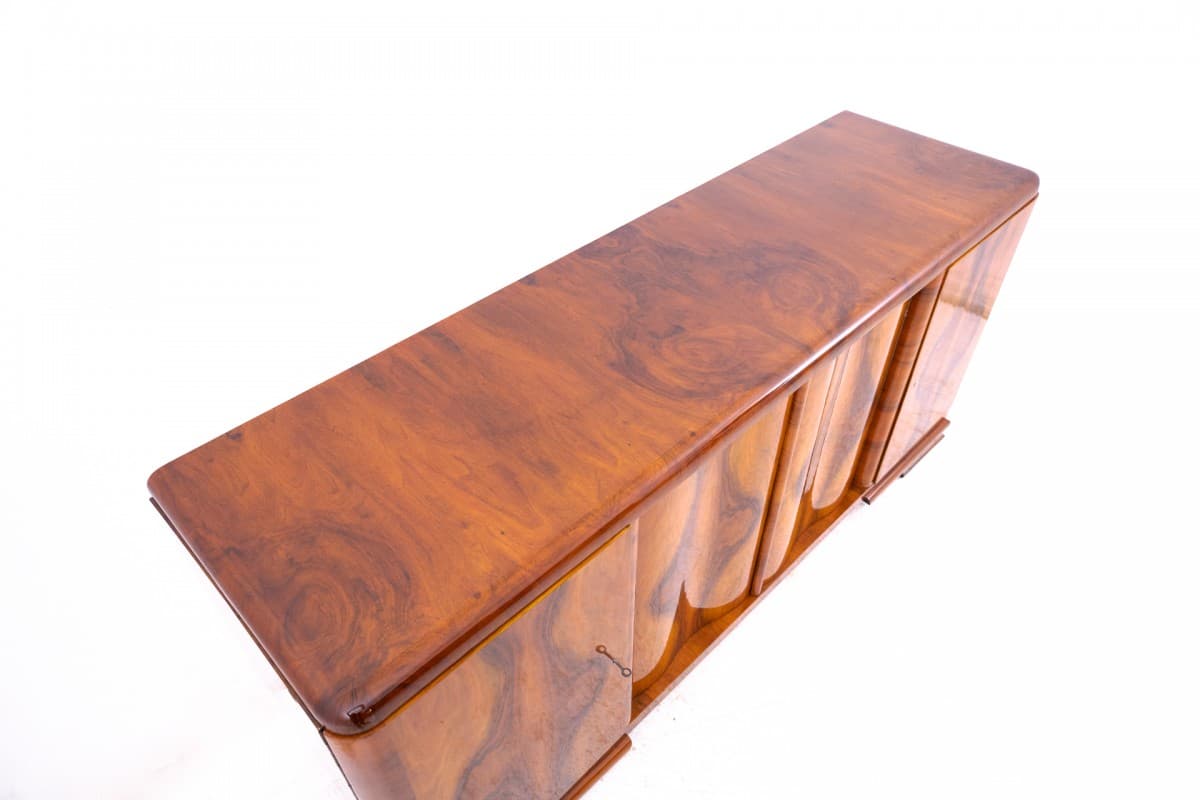Sideboard Art Deco, brown, wood, Poland, 1940s. - 325628