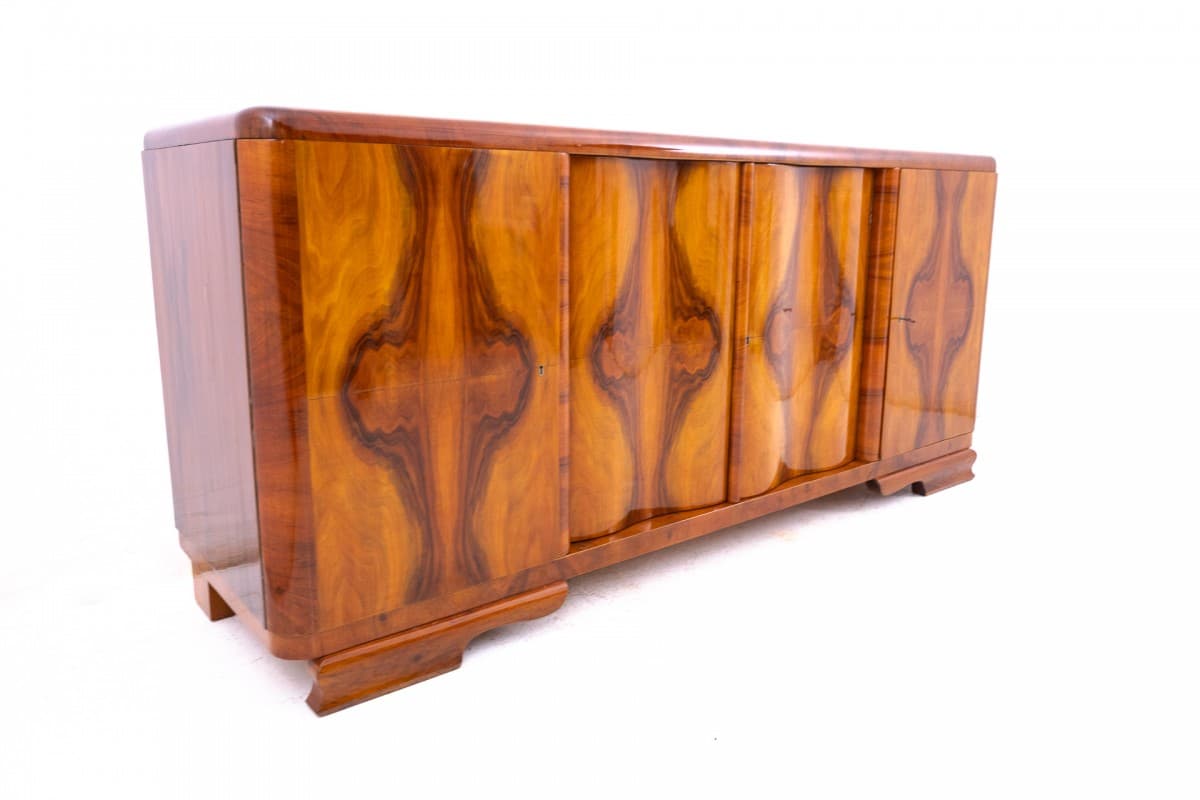 Sideboard Art Deco, brown, wood, Poland, 1940s. - 325623