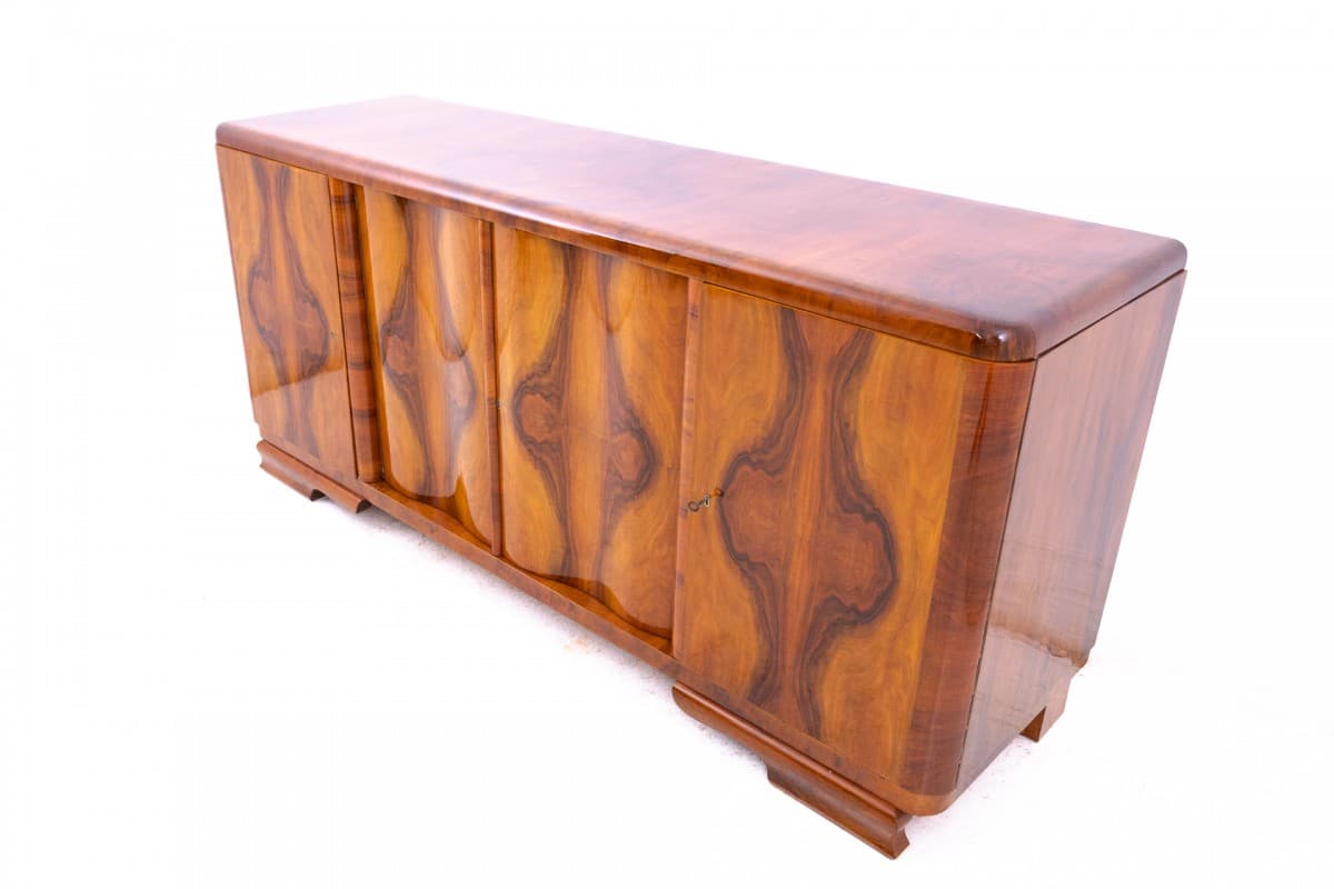 Sideboard Art Deco, brown, wood, Poland, 1940s. - 325624