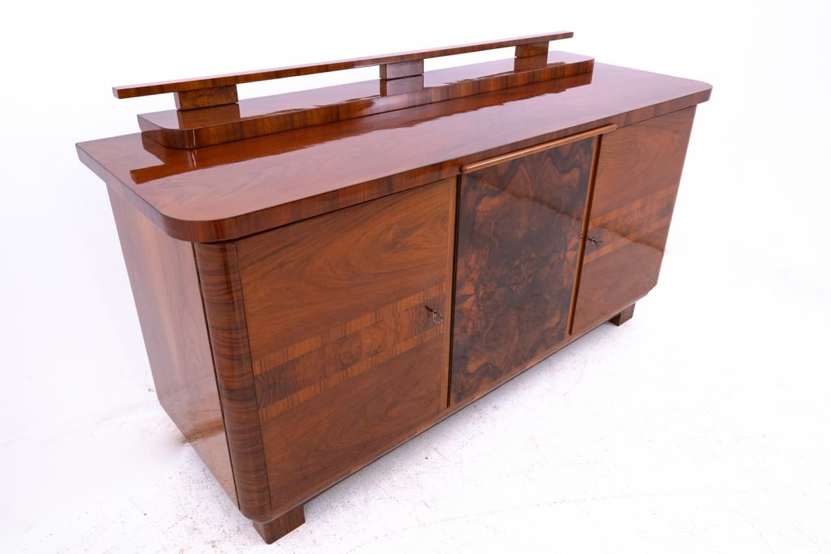 Sideboard Art Deco, brown, walnut, Poland, 1920s. - 325656