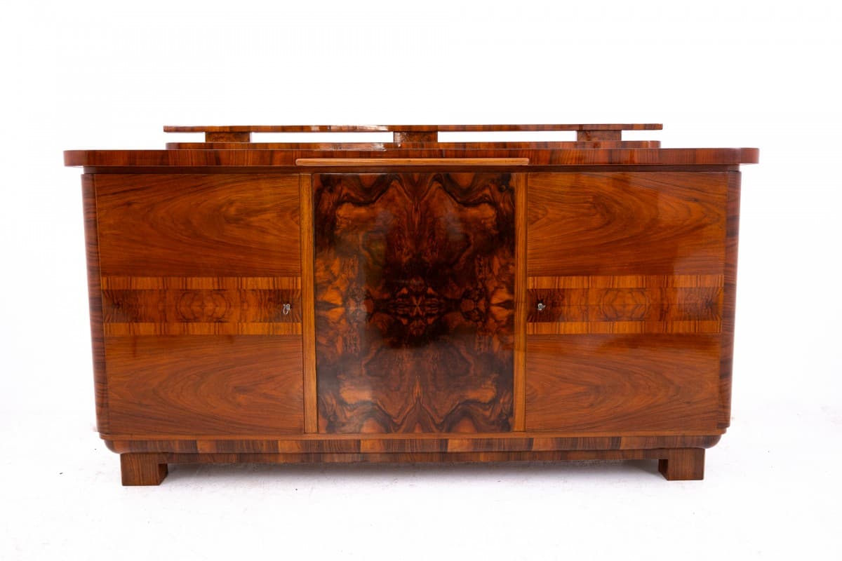 Sideboard Art Deco, brown, walnut, Poland, 1920s. - 325649