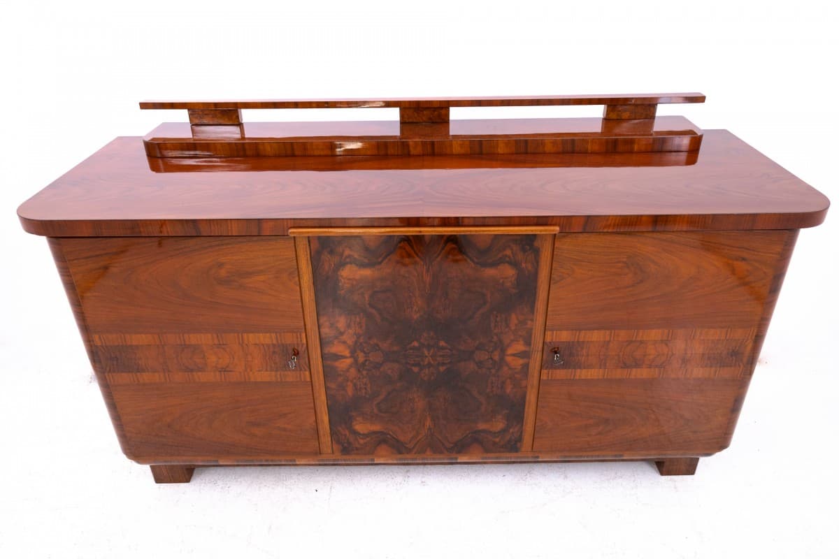 Sideboard Art Deco, brown, walnut, Poland, 1920s. - 325651