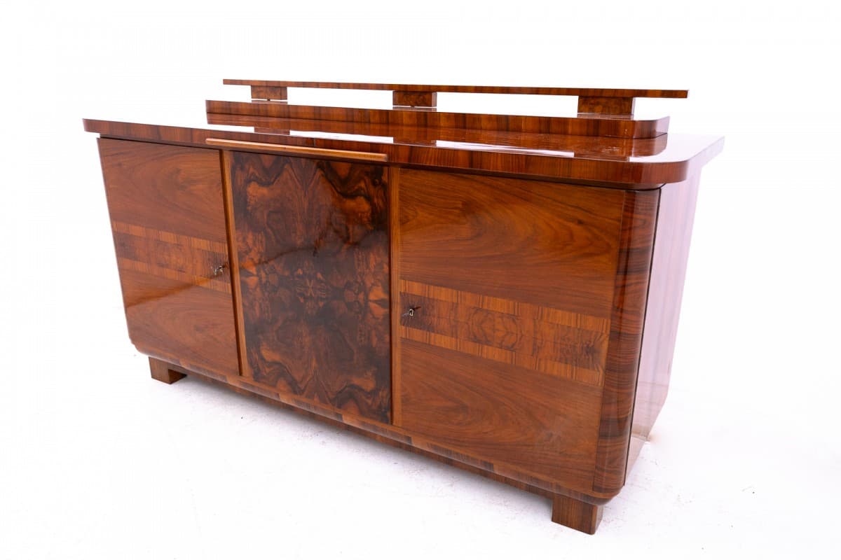 Sideboard Art Deco, brown, walnut, Poland, 1920s. - 325654