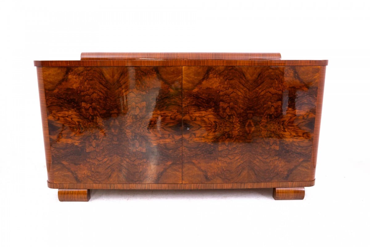 Sideboard Art Deco, walnut brown, Poland, 1930s. - 325664