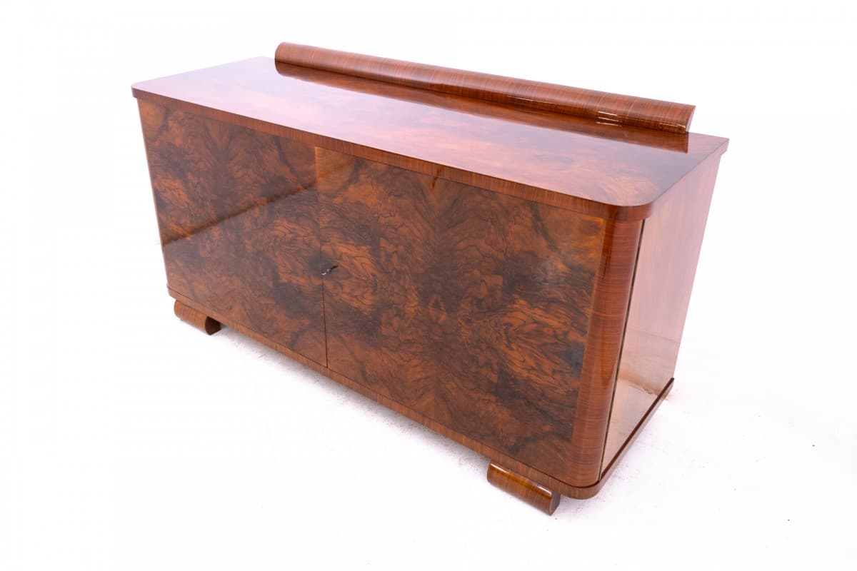 Sideboard Art Deco, walnut brown, Poland, 1930s. - 325667