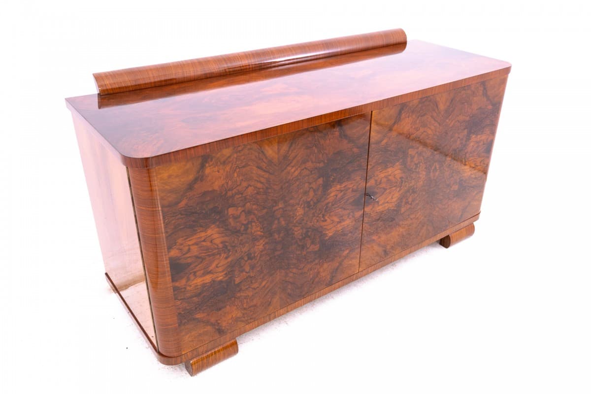 Sideboard Art Deco, walnut brown, Poland, 1930s. - 325665