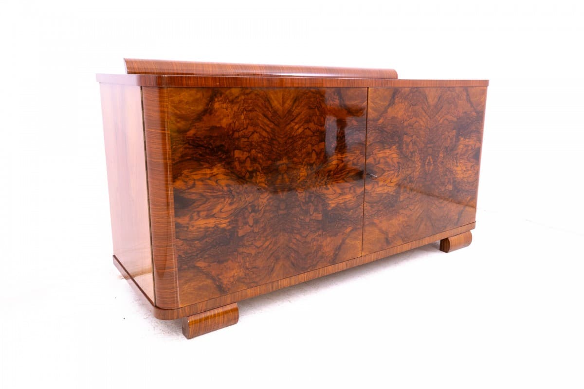 Sideboard Art Deco, walnut brown, Poland, 1930s. - 325666