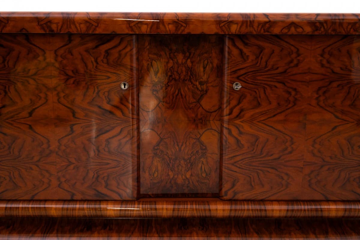 Sideboard Art Deco, brown walnut, Poland, 1930s - 325686