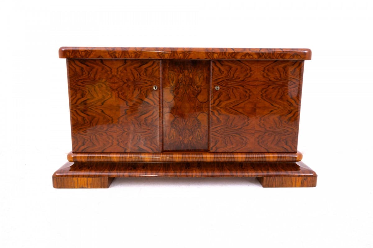 Sideboard Art Deco, brown walnut, Poland, 1930s - 325677