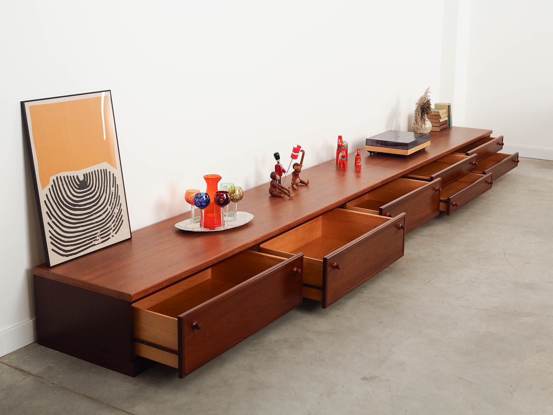 Lowboard, brown mahogany, Denmark, 1970s. - 325724