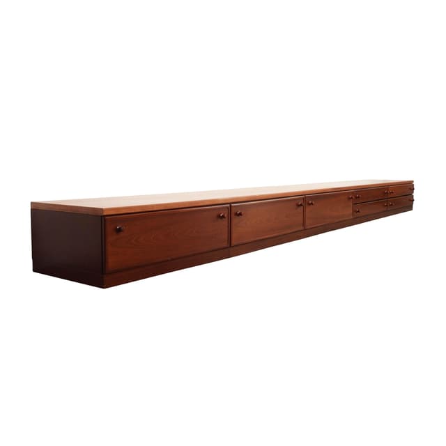 Lowboard, brown mahogany, Denmark, 1970s. - DIMENSION