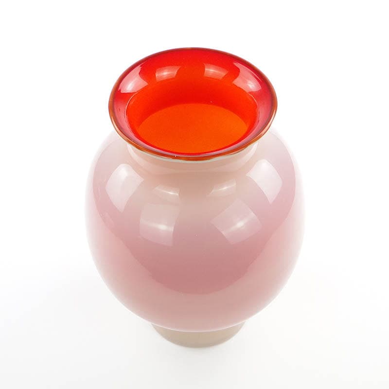 Vase Cyntia, pink soda-lime glass, by Z. Horbowy, Huta Szkła Inwald, Poland, 1970s. - 325735