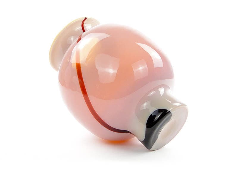 Vase Cyntia, pink colored soda-lime glass, by Z. Horbowy, Huta Szkła Inwald, Poland, 1970s. - 325747