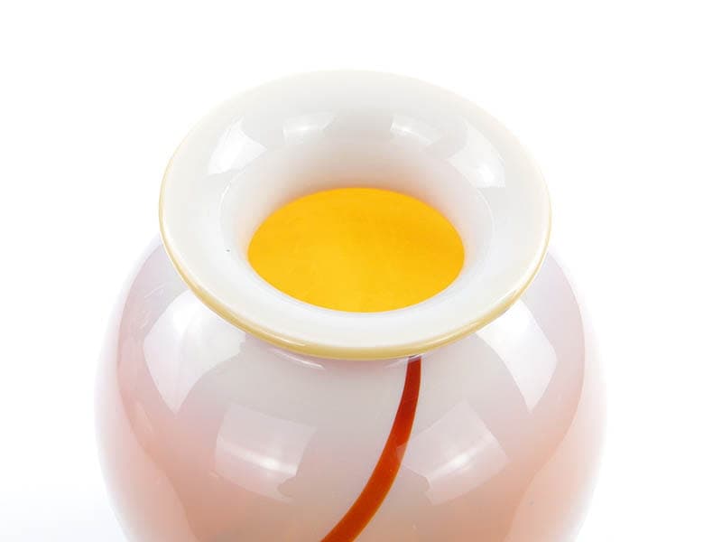 Vase Cyntia, pink colored soda-lime glass, by Z. Horbowy, Huta Szkła Inwald, Poland, 1970s. - 325741