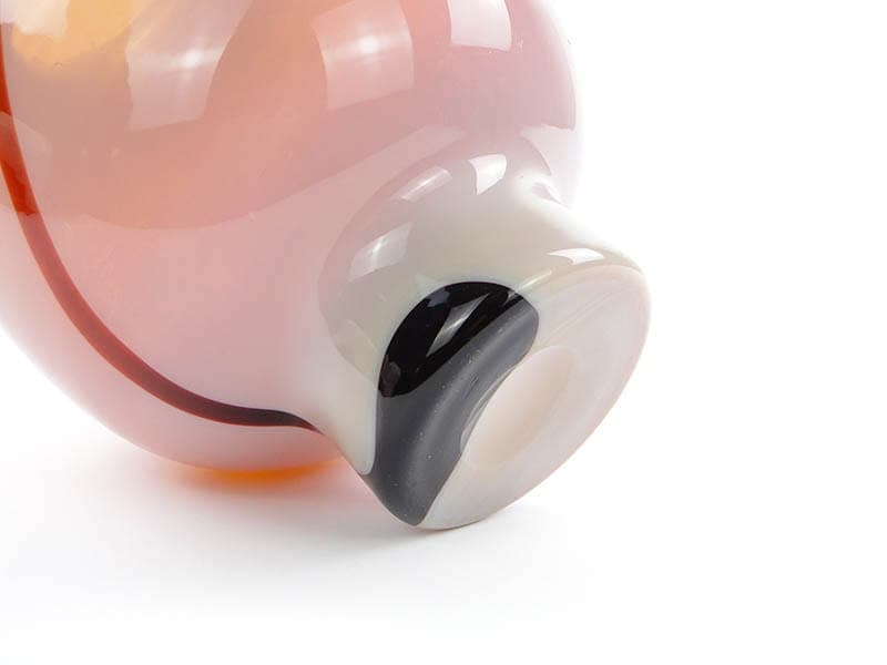 Vase Cyntia, pink colored soda-lime glass, by Z. Horbowy, Huta Szkła Inwald, Poland, 1970s. - 325746