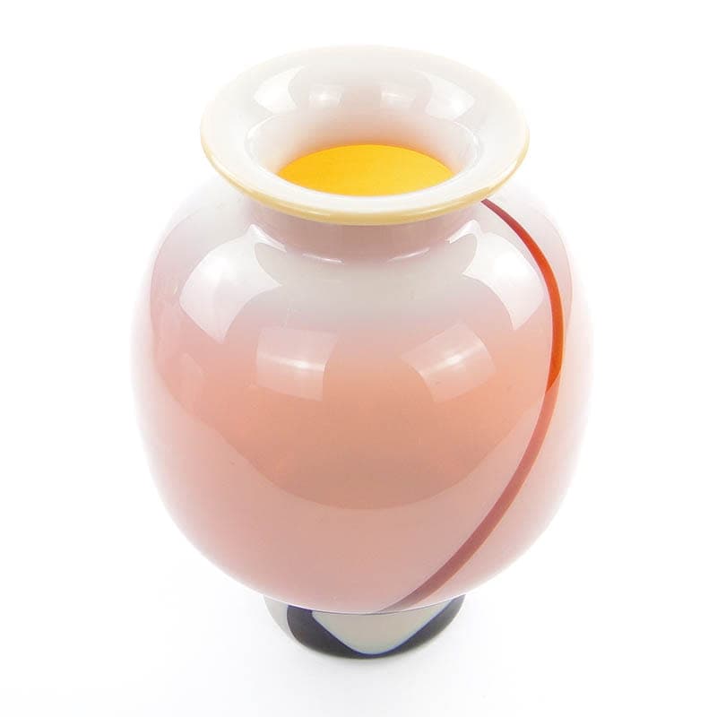 Vase Cyntia, pink colored soda-lime glass, by Z. Horbowy, Huta Szkła Inwald, Poland, 1970s. - 325744