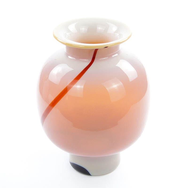 Vase Cyntia, pink colored soda-lime glass, by Z. Horbowy, Huta Szkła Inwald, Poland, 1970s. - 325742
