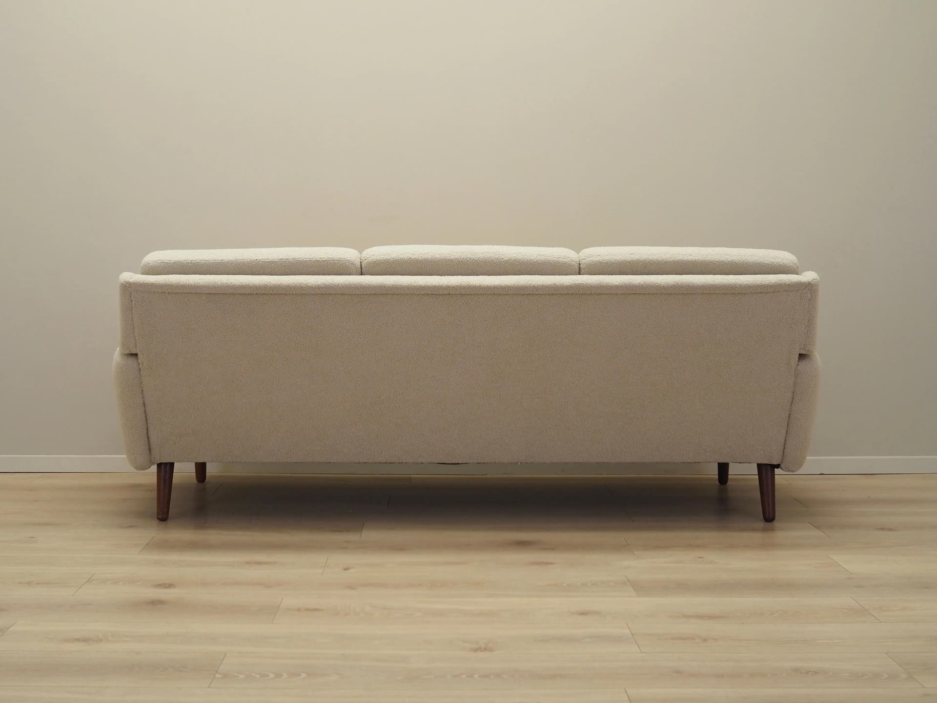 Sofa, beige boucle, rosewood, Denmark, 1970s - 24241