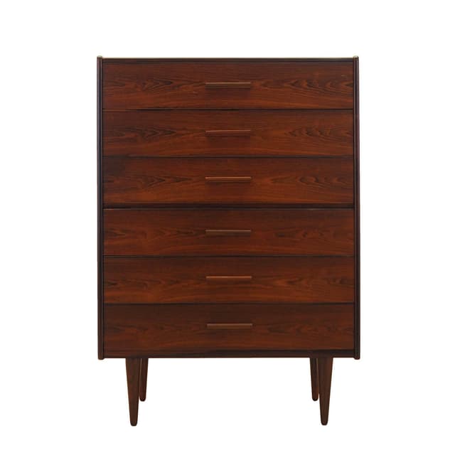 Sideboard, brown red rosewood, Denmark, 1970s. - DIMENSION
