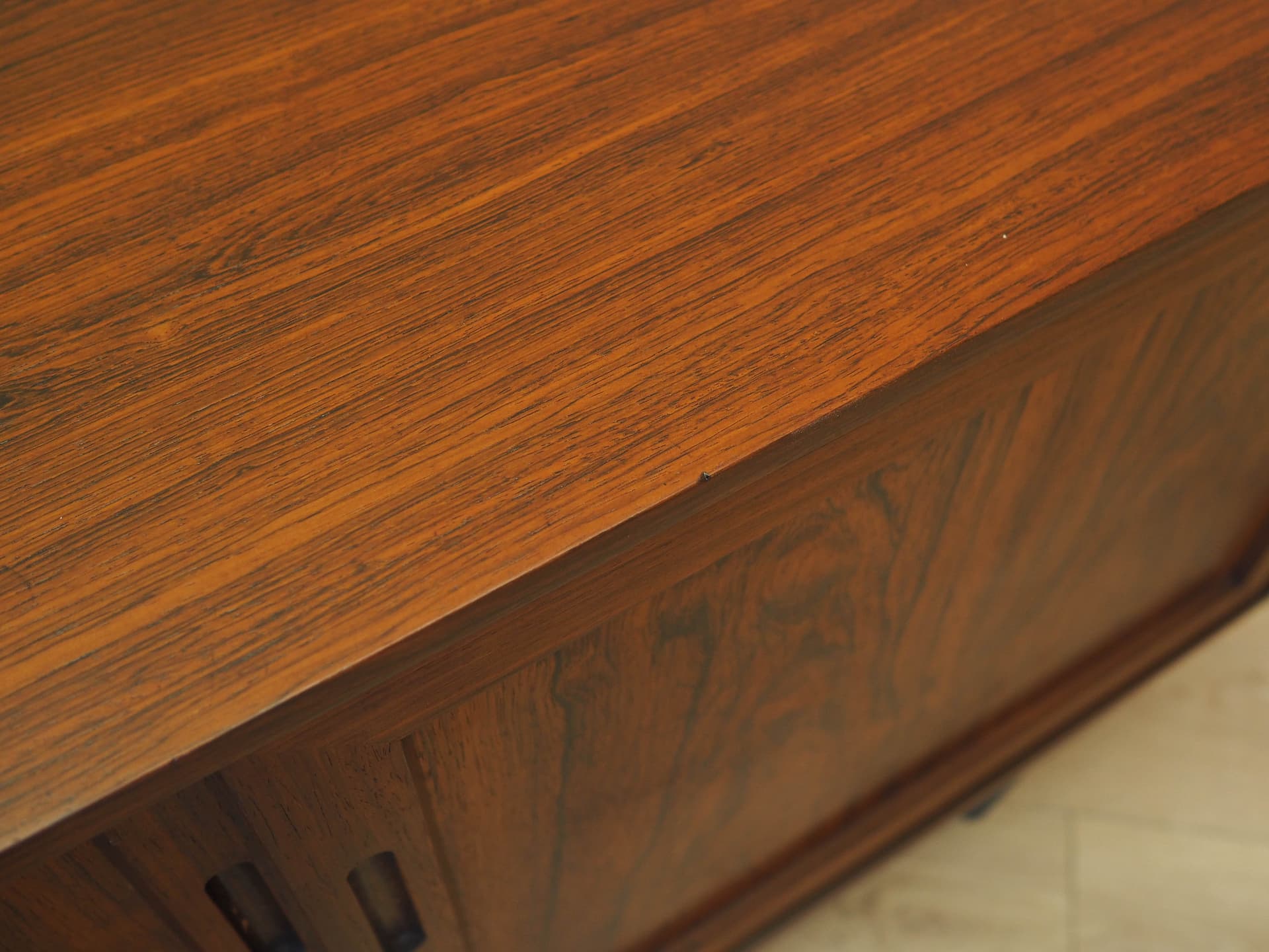 Cabinet, brown rosewood, black wood, Denmark, 1970s. - 326022