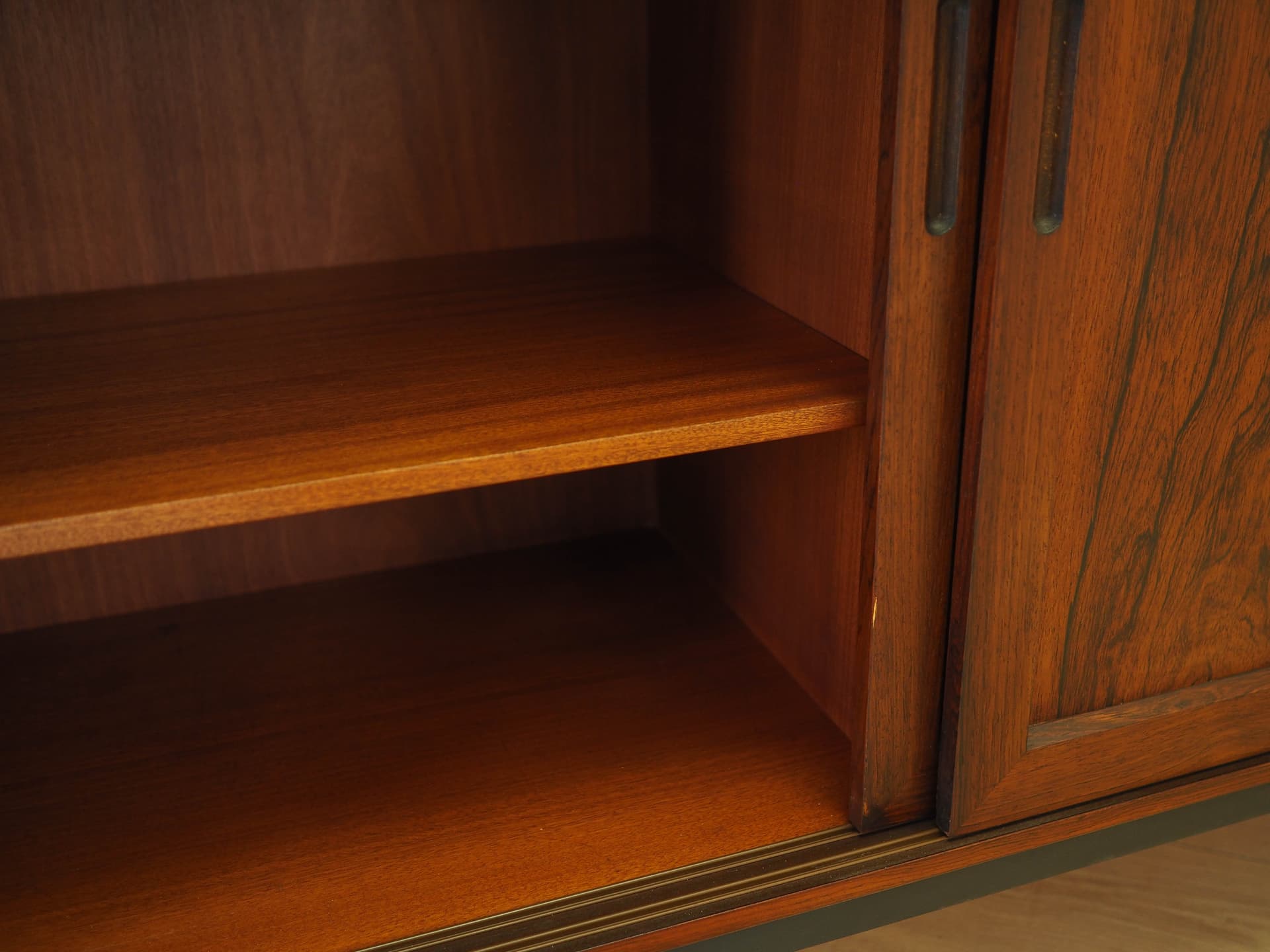 Cabinet, brown rosewood, black wood, Denmark, 1970s. - 326028