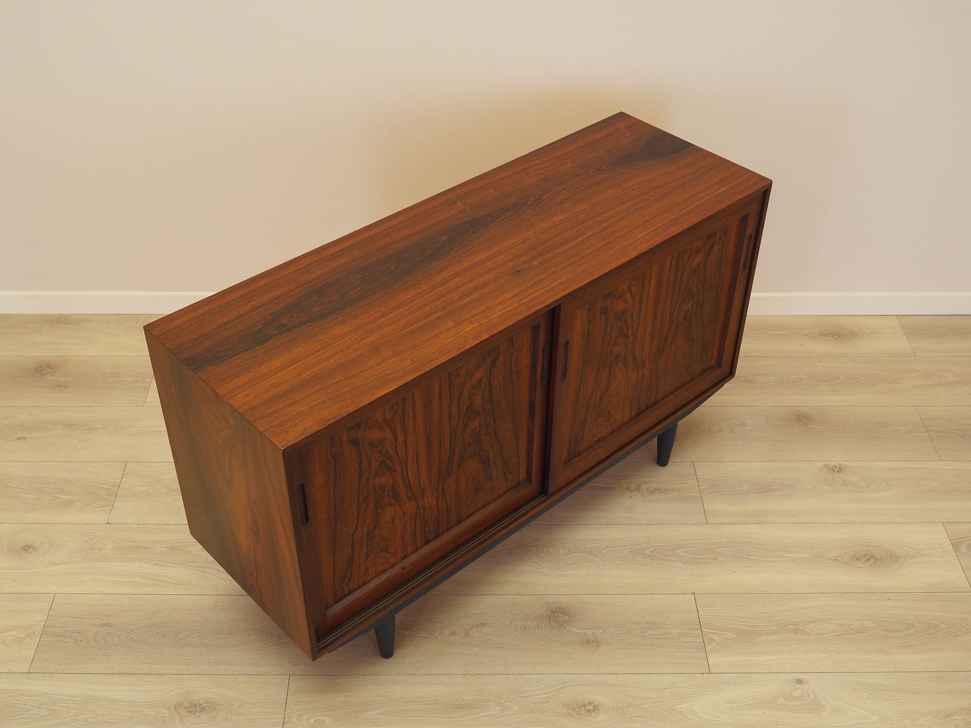 Cabinet, brown rosewood, black wood, Denmark, 1970s. - 326019