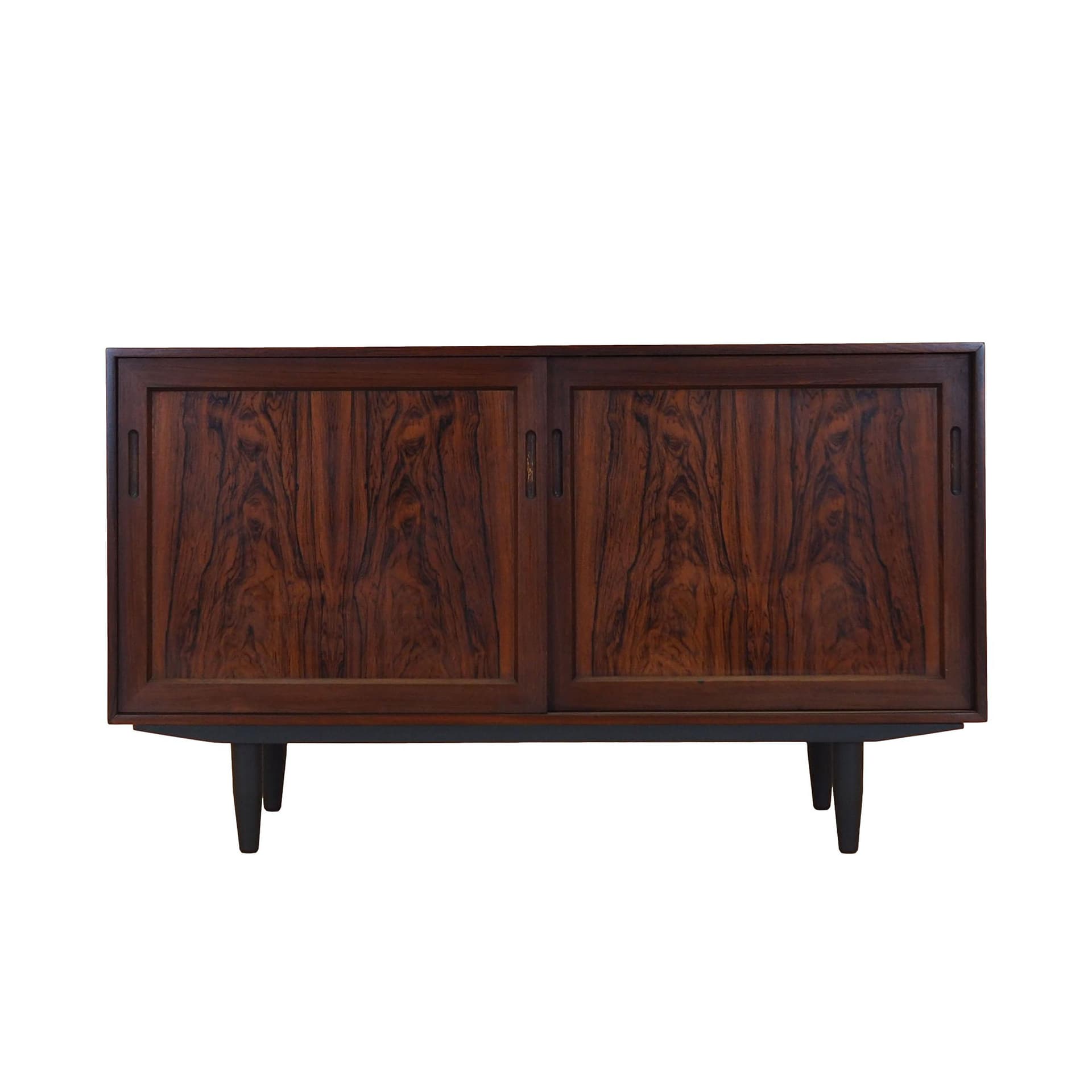 Cabinet, brown rosewood, black wood, Denmark, 1970s.