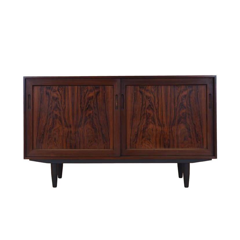 Cabinet, brown rosewood, black wood, Denmark, 1970s.