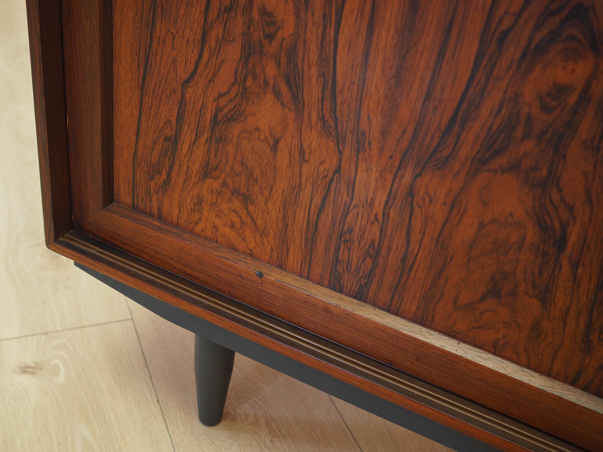 Cabinet, brown rosewood, black wood, Denmark, 1970s. - 326027