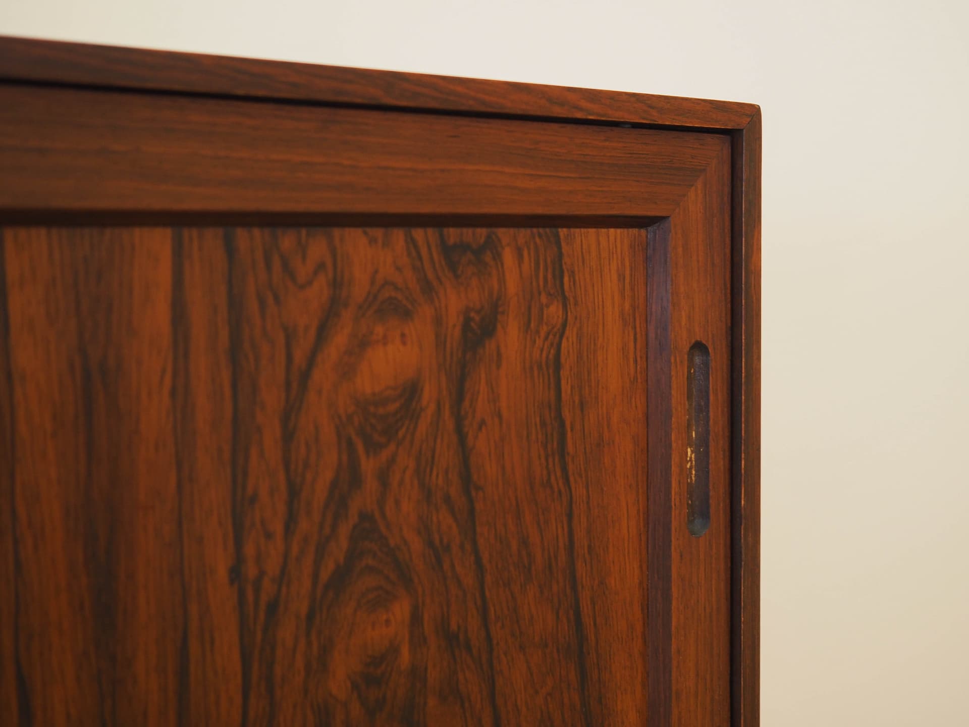 Cabinet, brown rosewood, black wood, Denmark, 1970s. - 326025
