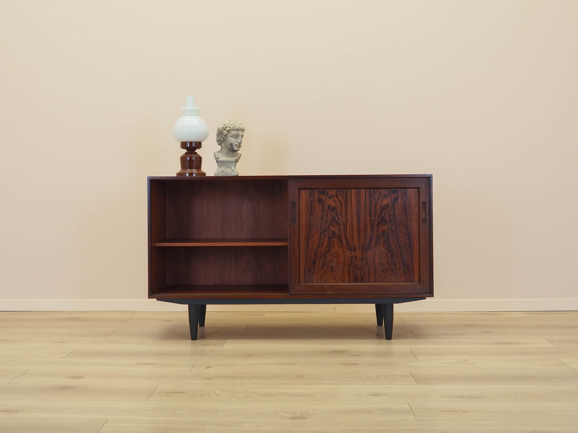 Cabinet, brown rosewood, black wood, Denmark, 1970s. - 326016