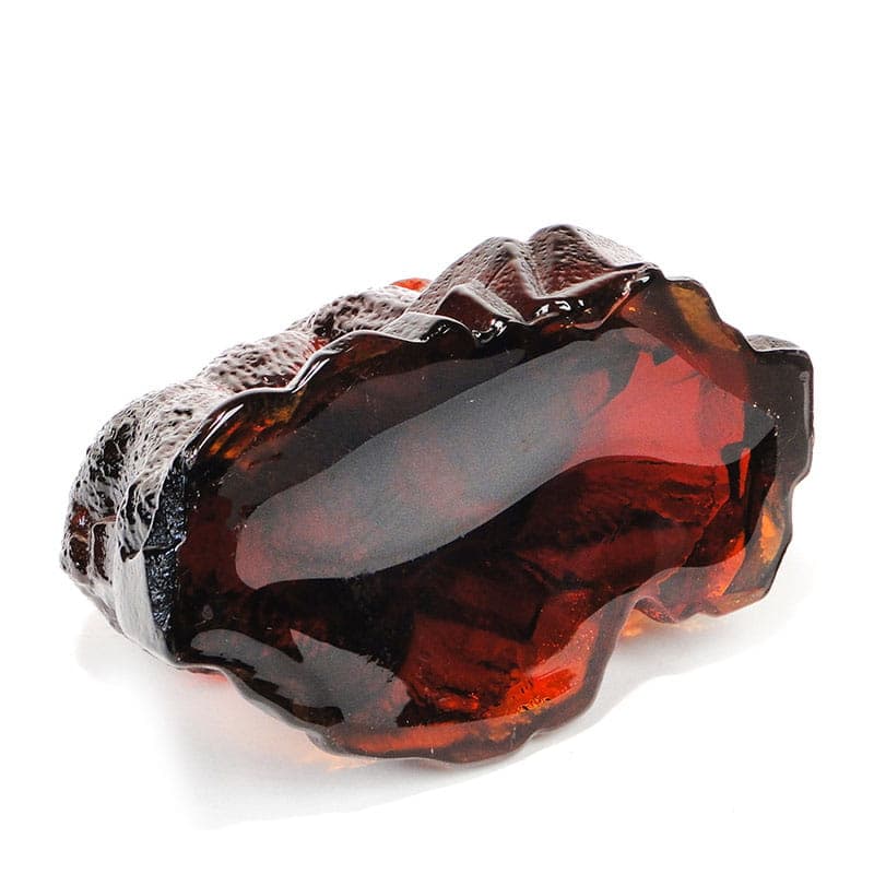 Bear figurine, Art Deco, amber transparent soda-lime glass, Ząbkowice, Poland, 1920s. - 326124