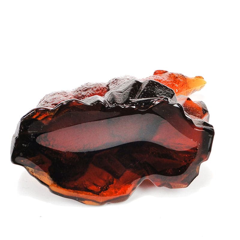 Bear figurine, Art Deco, amber transparent soda-lime glass, Ząbkowice, Poland, 1920s. - 326125