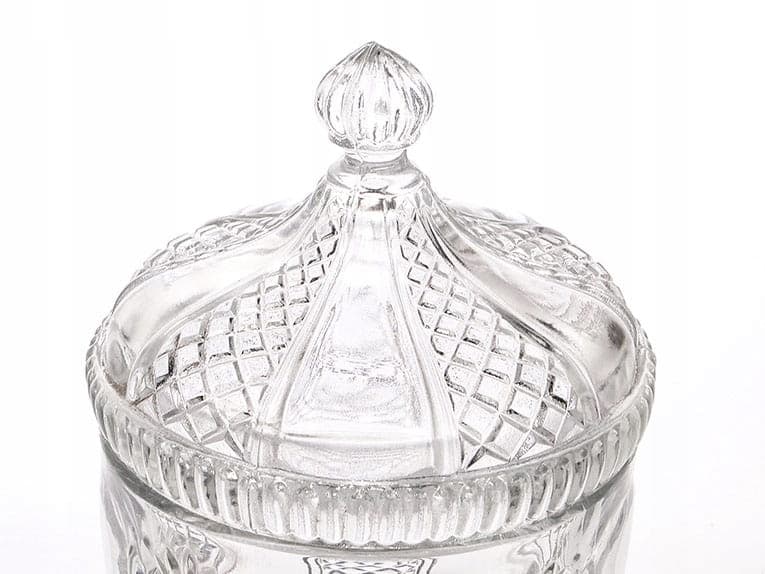 Glass bonbonniere, transparent, Ząbkowice Glassworks, Poland, early 20th c. - 326133