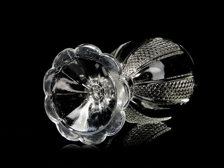 Glass bonbonniere, transparent, Ząbkowice Glassworks, Poland, early 20th c. - 326140